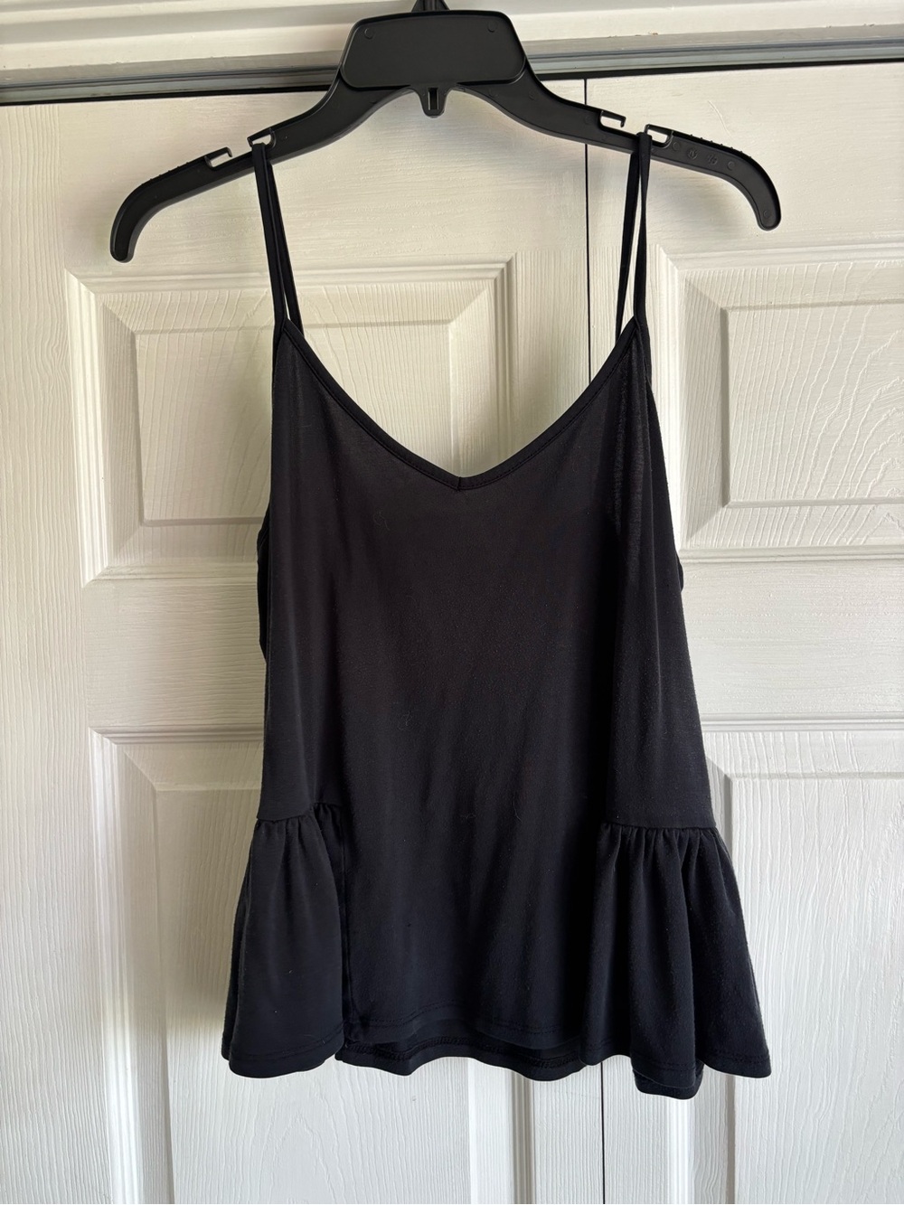Mossimo Supply Co. Black Spaghetti Strap Peplum Cami